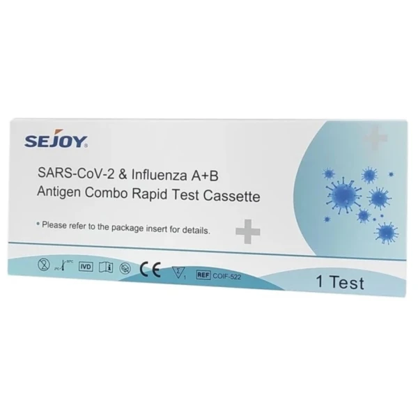 SEJOY - SARS-COV-2 & Infuenza A+B Antigen Combo Rapid Test Cassette - 1τεστ